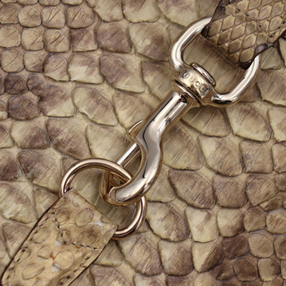 Gucci Jackie Shoulder Bag Gold Python - image 8